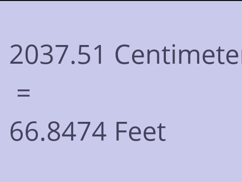 2037.51 CM TO FEET