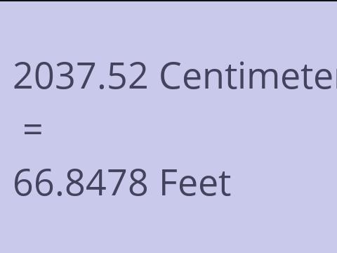 2037.52 CM TO FEET