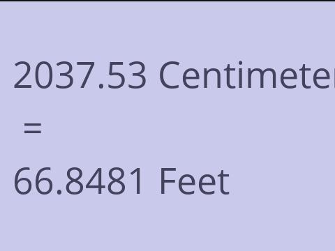 2037.53 CM TO FEET