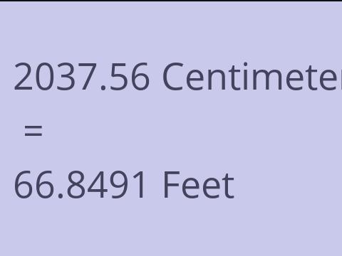 2037.56 CM TO FEET
