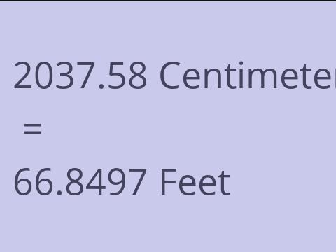 2037.58 CM TO FEET