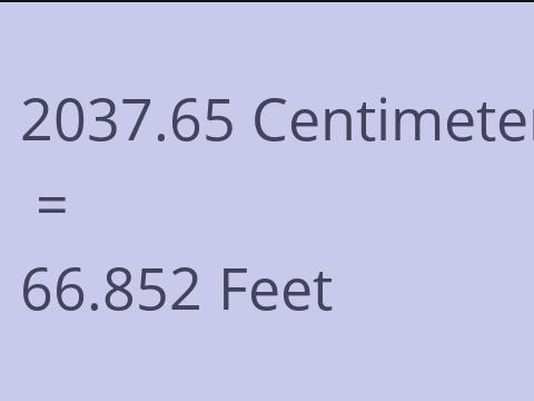 2037.65 CM TO FEET