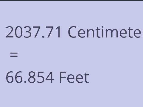 2037.71 CM TO FEET