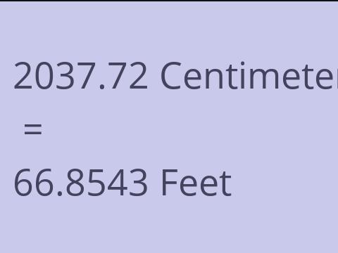 2037.72 CM TO FEET