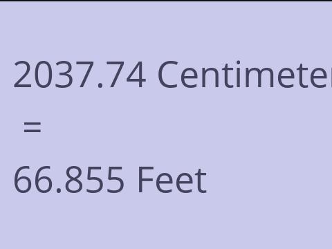 2037.74 CM TO FEET