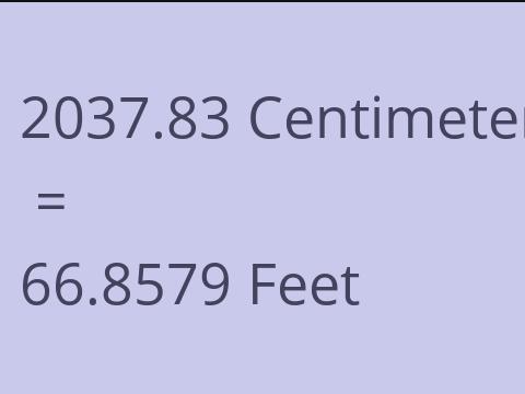 2037.83 CM TO FEET