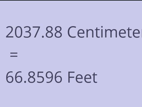 2037.88 CM TO FEET