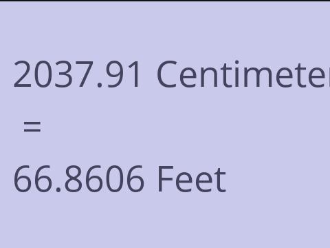 2037.91 CM TO FEET