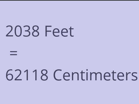 2038 FEET TO CM