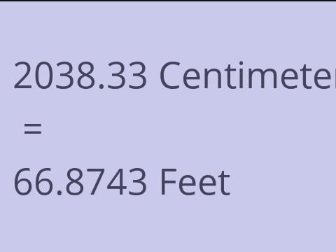 2038.33 CM TO FEET