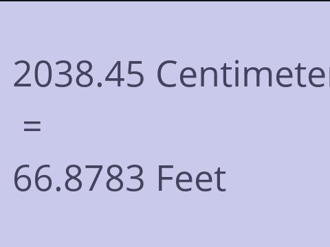 2038.45 CM TO FEET