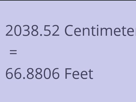 2038.52 CM TO FEET