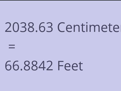 2038.63 CM TO FEET