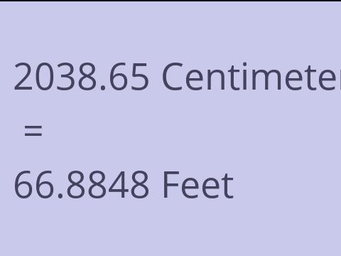 2038.65 CM TO FEET