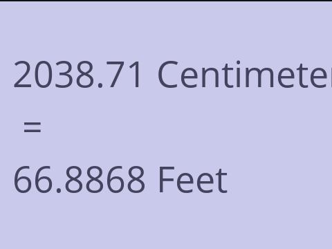 2038.71 CM TO FEET