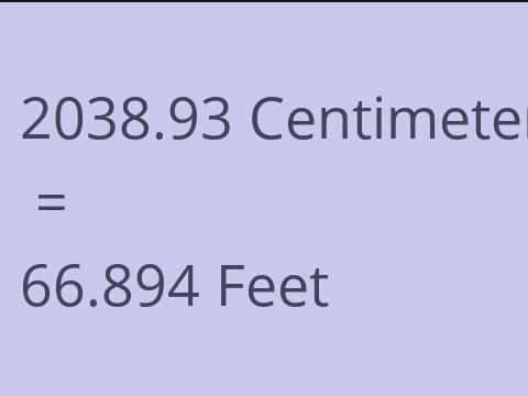 2038.93 CM TO FEET