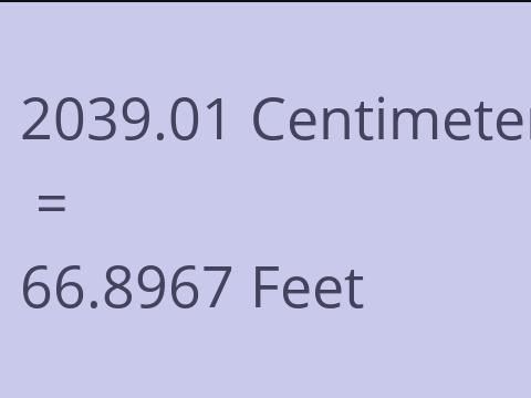 2039.01 CM TO FEET