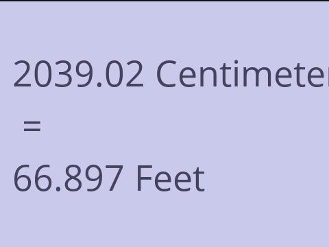 2039.02 CM TO FEET