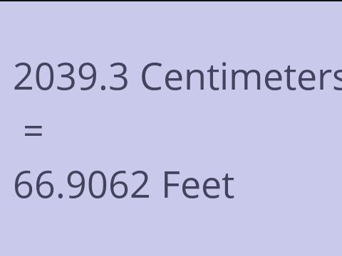 2039.3 CM TO FEET