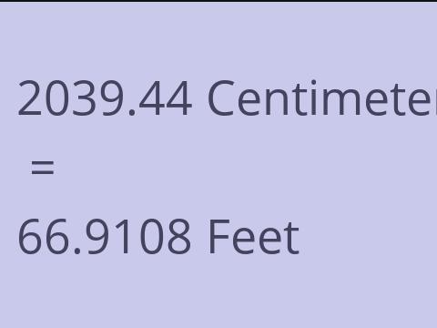 2039.44 CM TO FEET