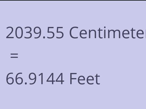 2039.55 CM TO FEET