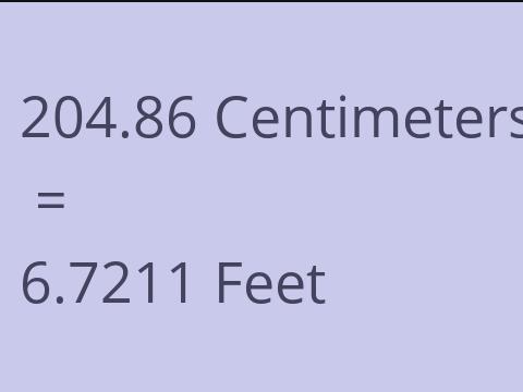 204.86 CM TO FEET