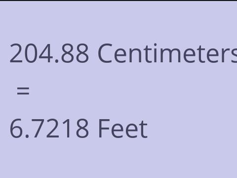 204.88 CM TO FEET