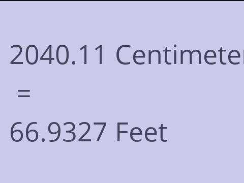 2040.11 CM TO FEET