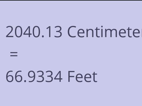 2040.13 CM TO FEET