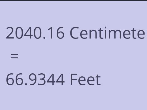 2040.16 CM TO FEET