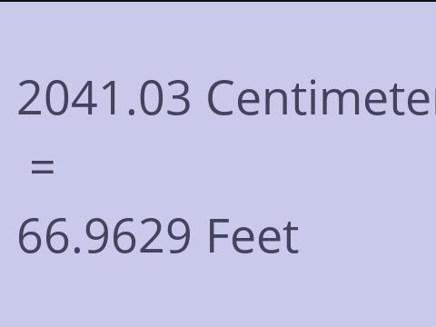 2041.03 CM TO FEET