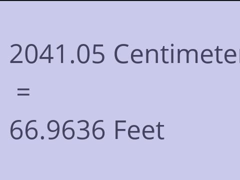 2041.05 CM TO FEET