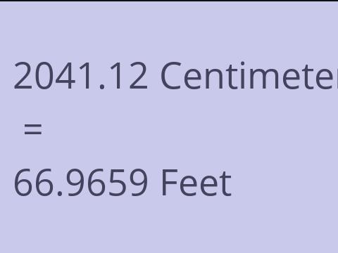 2041.12 CM TO FEET