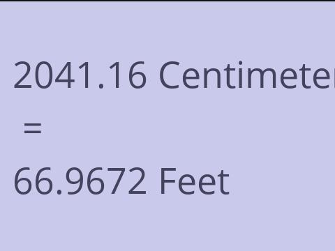 2041.16 CM TO FEET
