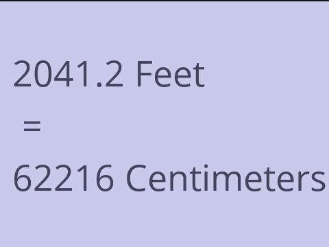 2041.2 FEET TO CM