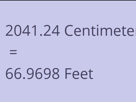 2041.24 CM TO FEET