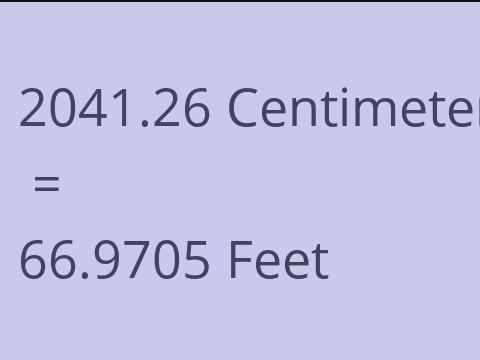 2041.26 CM TO FEET