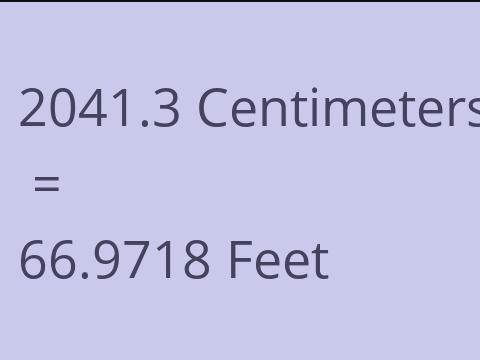 2041.3 CM TO FEET