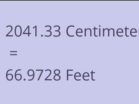 2041.33 CM TO FEET