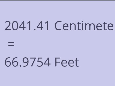 2041.41 CM TO FEET