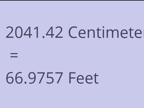 2041.42 CM TO FEET