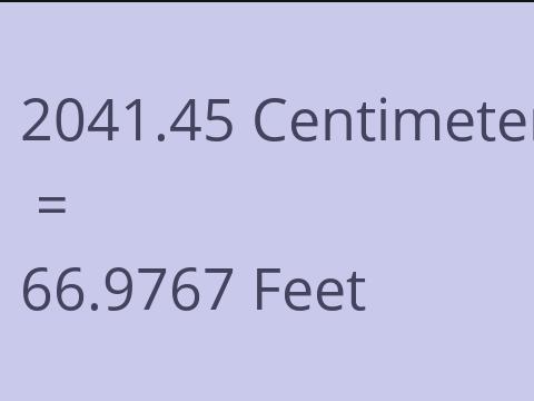 2041.45 CM TO FEET