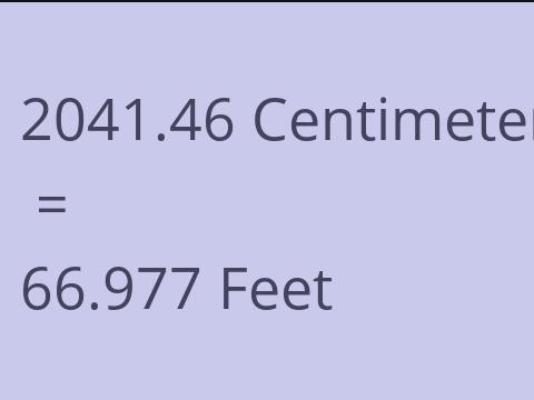 2041.46 CM TO FEET