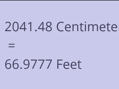 2041.48 CM TO FEET