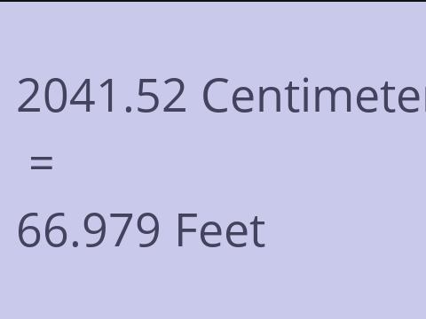 2041.52 CM TO FEET