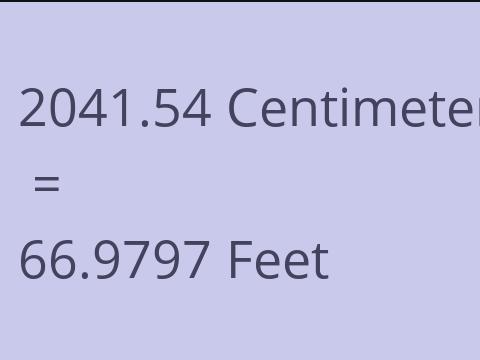 2041.54 CM TO FEET