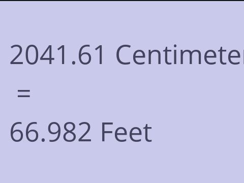 2041.61 CM TO FEET