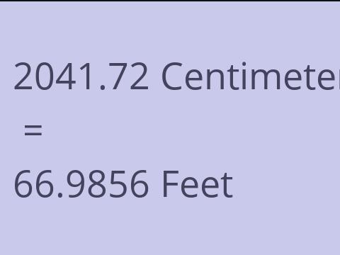 2041.72 CM TO FEET