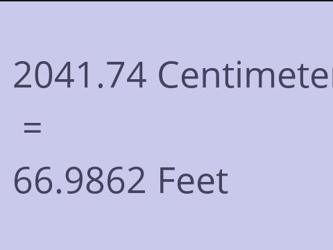 2041.74 CM TO FEET