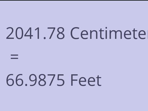 2041.78 CM TO FEET